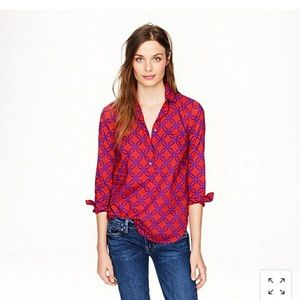 J. Crew Popover in Ratti Geo Print Size 10